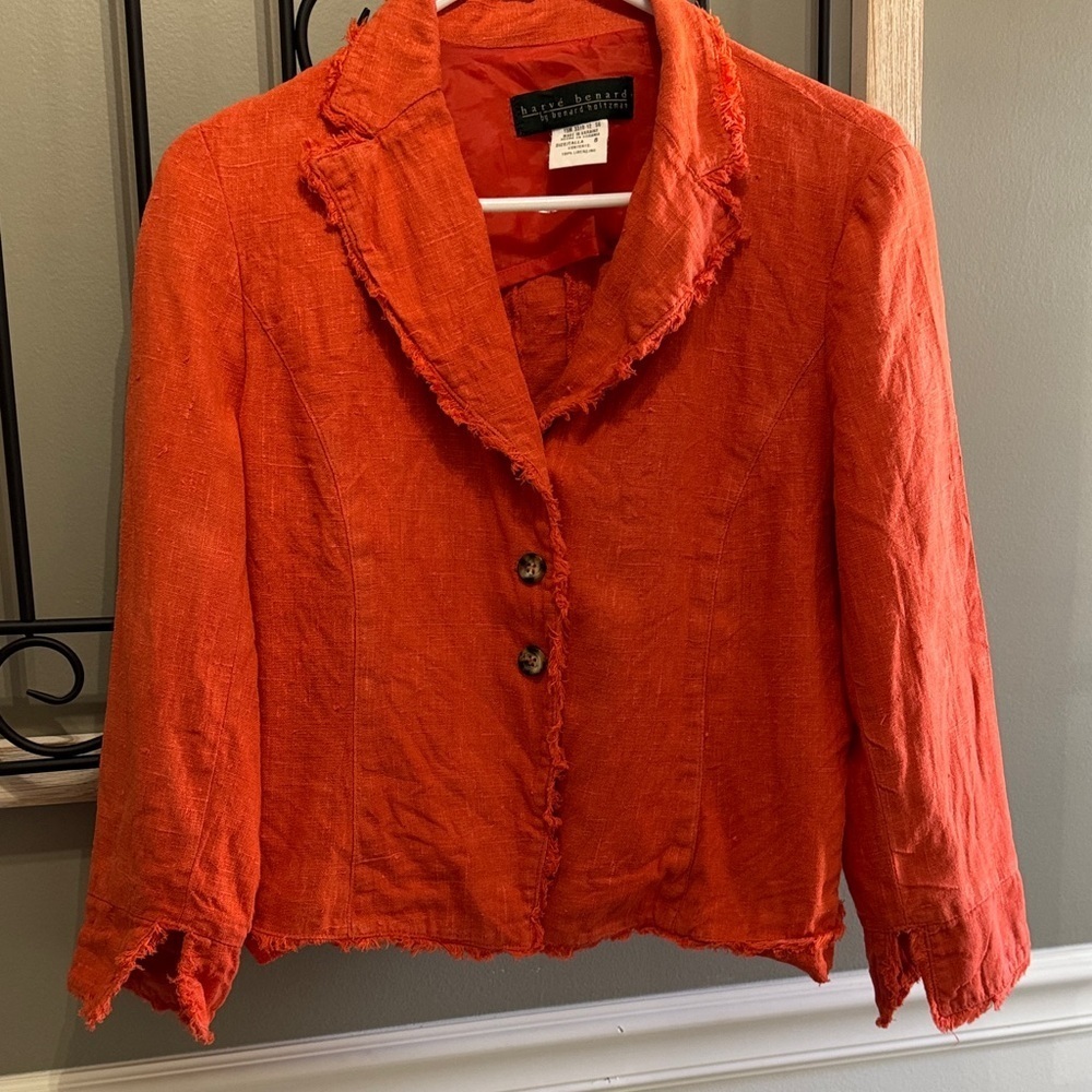 Harve Benard Women's Button Down Shirt  linen 8